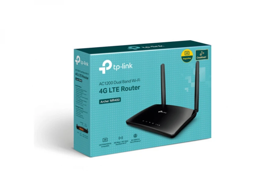 4G Router TP-LINK MR400 AC1200/4GLAN/SIM slot