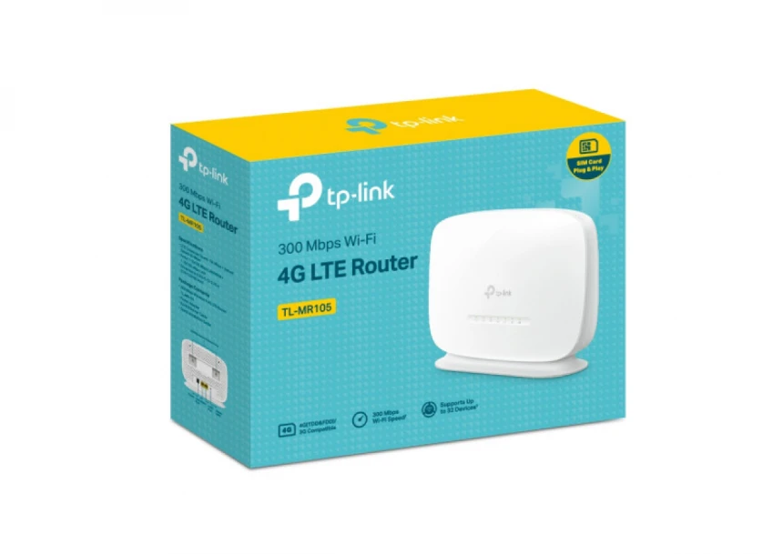 4G Router TP-LINK TL-MR105 N300/2LAN/SIM slot