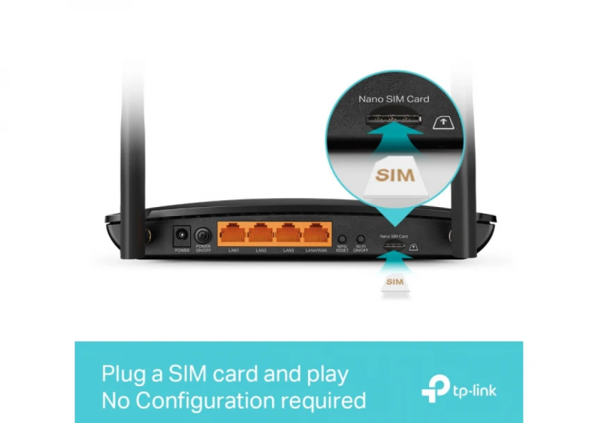 4G Ruter TP-LINK MR500 AC1200/4GLAN/SIM slot