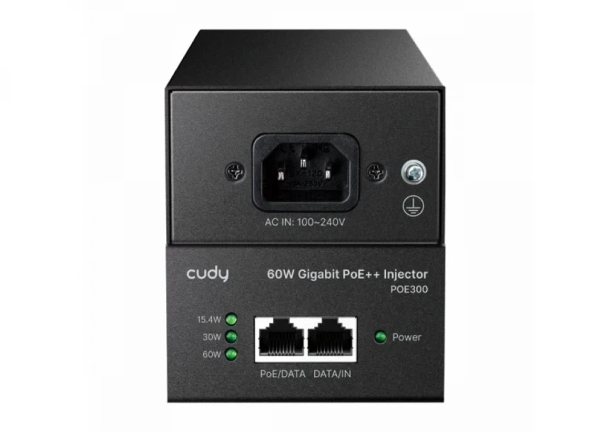 Adapter Cudy POE300 60W Gigabit PoE+/PoE Injector, 802.3at/802.3af Standard/domet 100 Metara