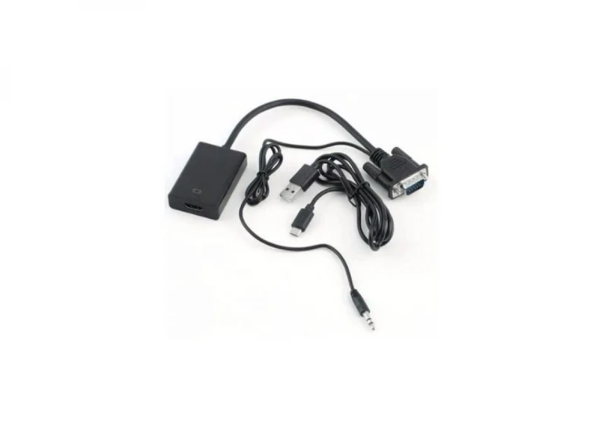 Adapter Kettz VGA na HDMI + 3.5mm 