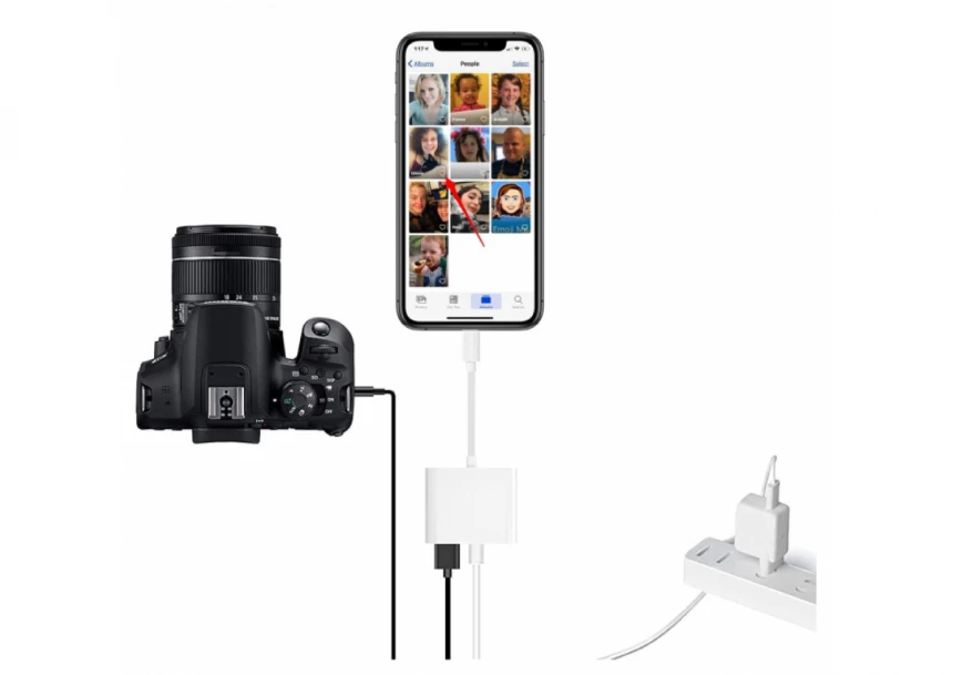 Adapter Lightning na USB + Lightning E11-354