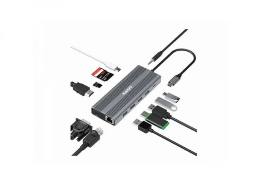 Adapter MAIWO 12in1 USB(C) port replikat...