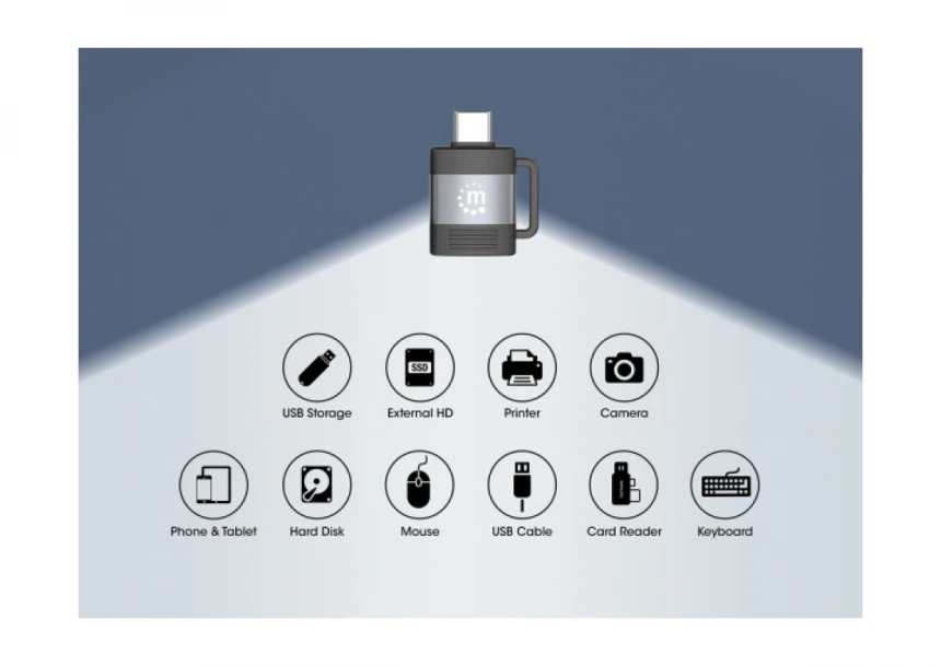 Adapter Manhattan 356329 USB 3.0 - USB-C M/F - F/M set 2 adaptera