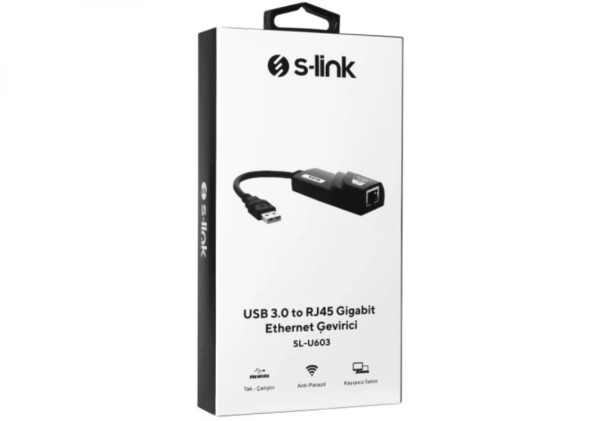 Adapter S-link SL-U603 USB 3.0 na LAN 10/100/1000Mbps
