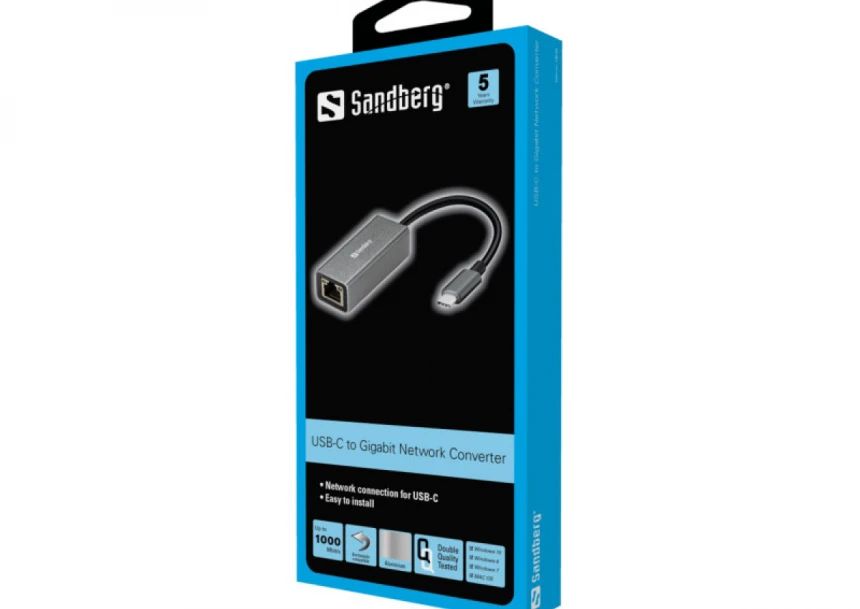 Adapter Sandberg USB C-LAN 10/100/1000Mbps 136-04