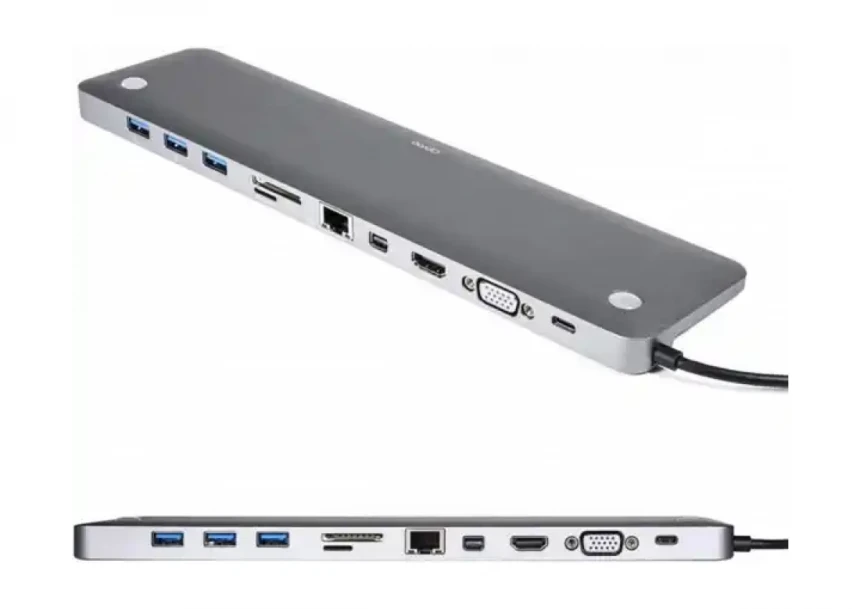 Adapter Tip C 11/1 4K HDMI/VGA/USBx3/AUX...