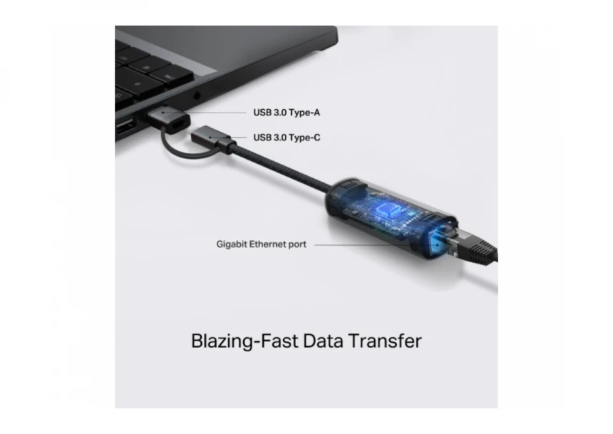 Adapter TP-LINK UE310C USB-C /USB-A-> RJ...