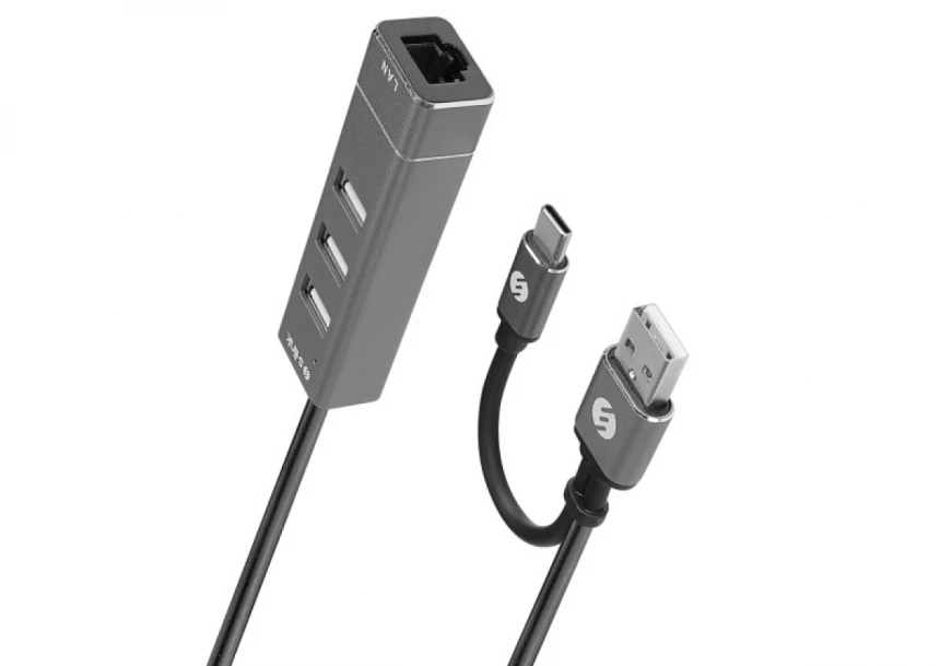 Adapter USB S-link SW-U222 USB 2.0/USB-C...