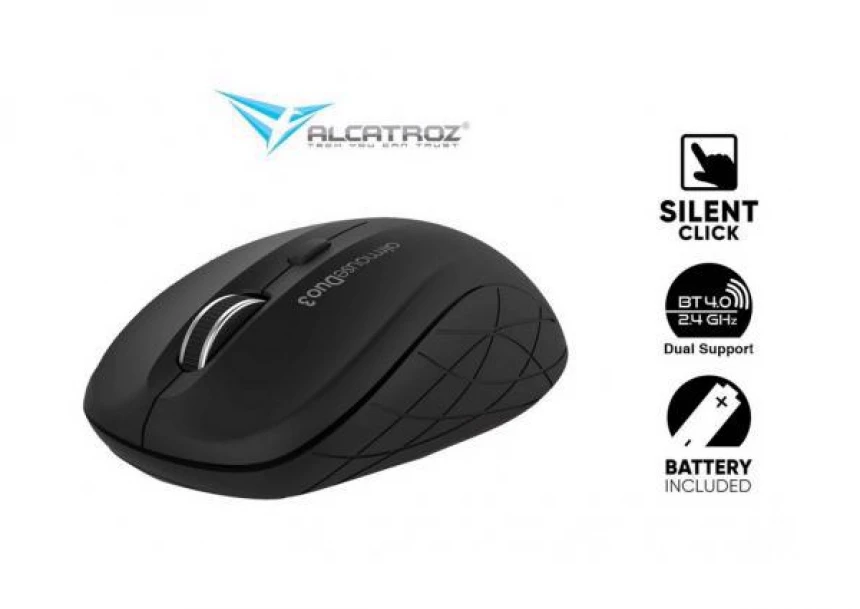 ALCATROZ Airmouse DUO 7X Wireless & Bluetooth Black