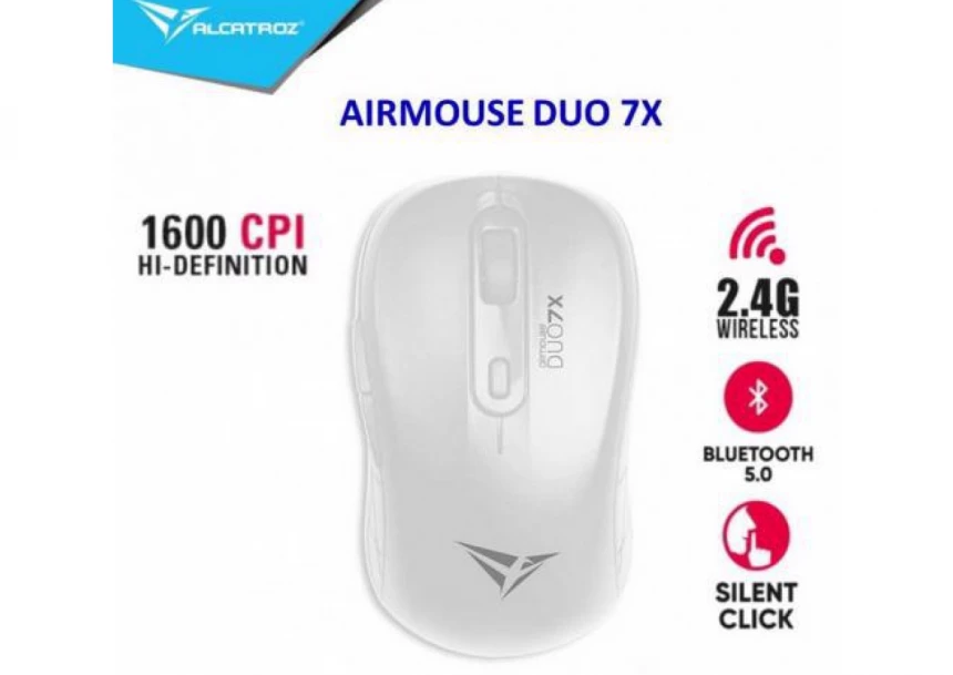 ALCATROZ Airmouse DUO 7X Wireless & Bluetooth White