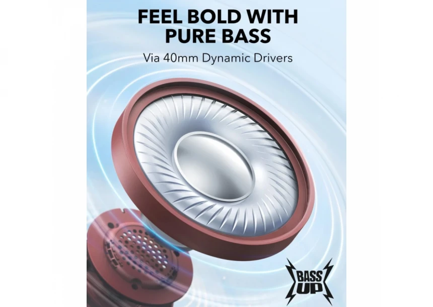 Anker Soundcore slušalice H30i + kabl type-A na type-C + AUX kabl crvena