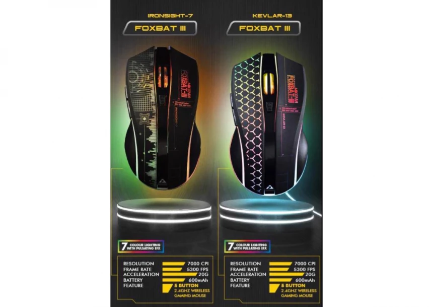 ARMAGGEDDON Mikoyan Foxbat 3 Wireless Optical Gaming Mouse Kevlar-13