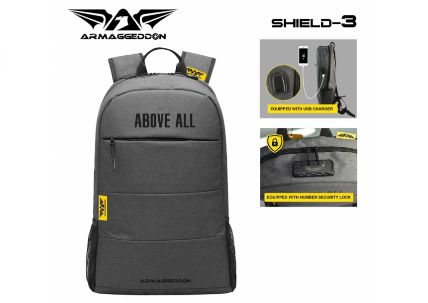 ARMAGGEDDON Shield 3 ranac 15.6" siva bo...