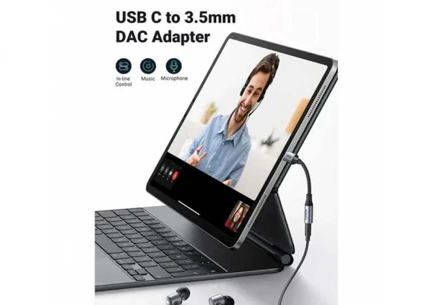 Audio adapter Ugreen AV161 USB type-C na 3.5 mm M/F 10cm