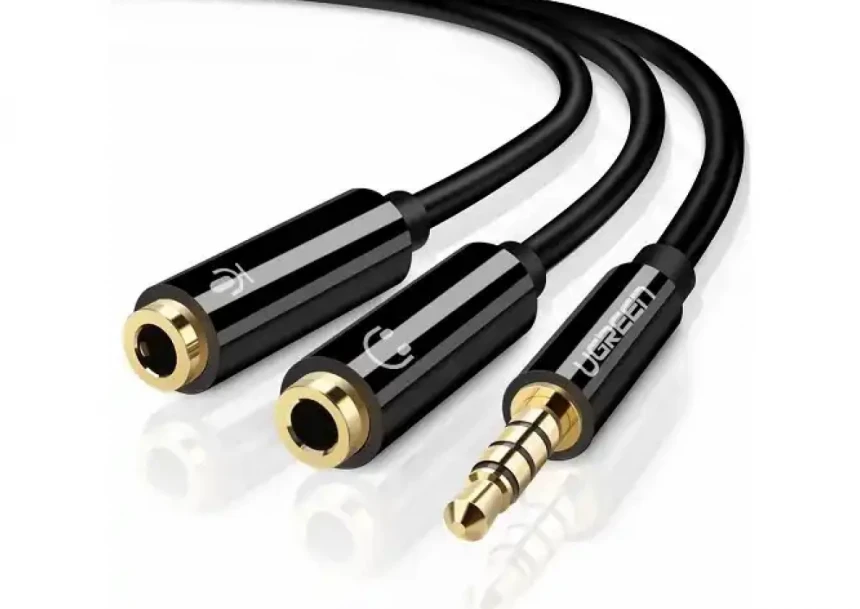 Audio kabl 3,5mm 1xM/2xŽ Ugreen 0,2m AV1...