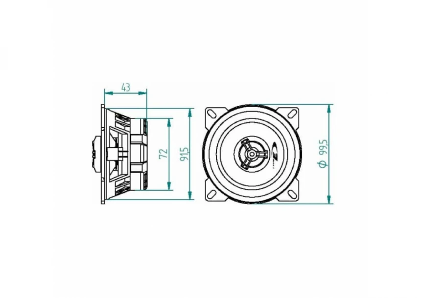 Auto zvučnici 100mm 2x25W SXE-1025S