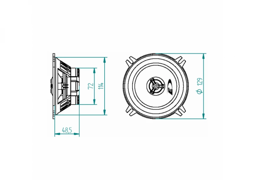 Auto zvučnici 130mm 2x35W SXE-1325S
