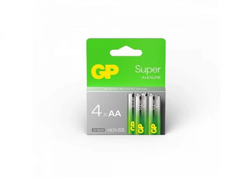 Baterije GP LR6-SB4 AA Super Alkaline, 4...