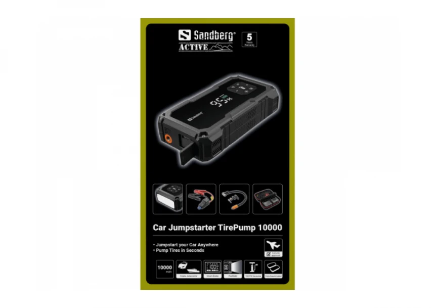 Baterijski kompresor/powerbank Sandberg 421-21 Jumpstarter 10000mAh/lampa