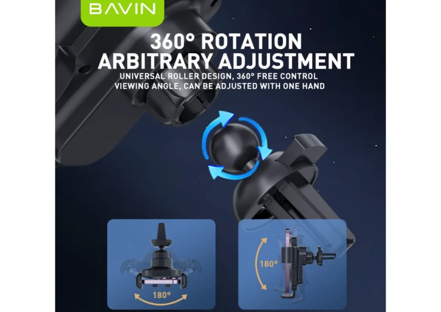 Bavin auto držač/wirelees punjač 15W