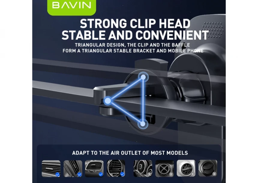 Bavin auto držač/wirelees punjač 15W