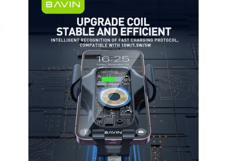 Bavin auto držač/wirelees punjač 15W