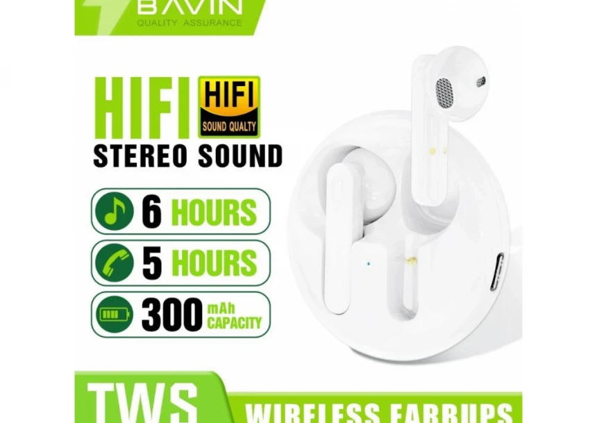 Bavin Earbuds Wireless slušalice + kabl type-C bela