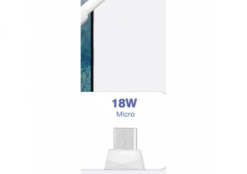 Bavin kabl 18W 1m type-A na Micro bela
