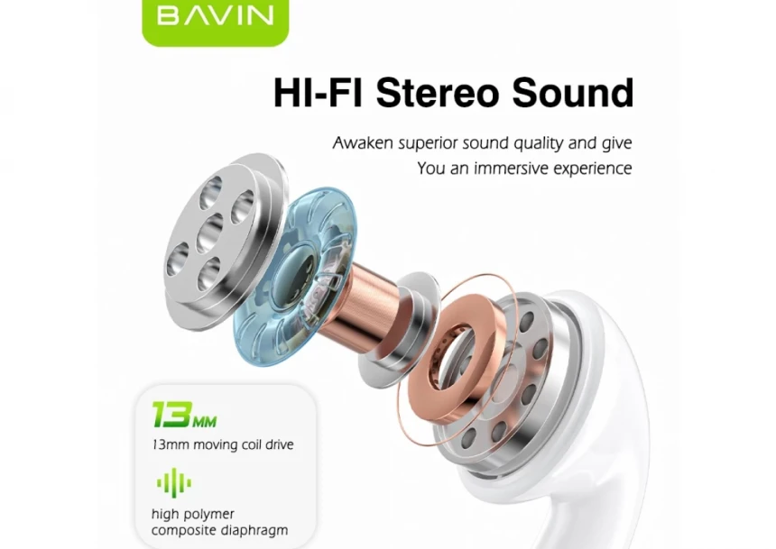 Bavin slušalice AirPods + kabl lightning bela