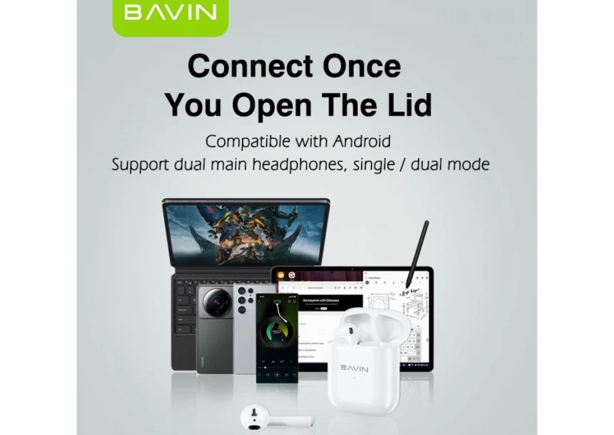 Bavin slušalice AirPods + kabl lightning bela