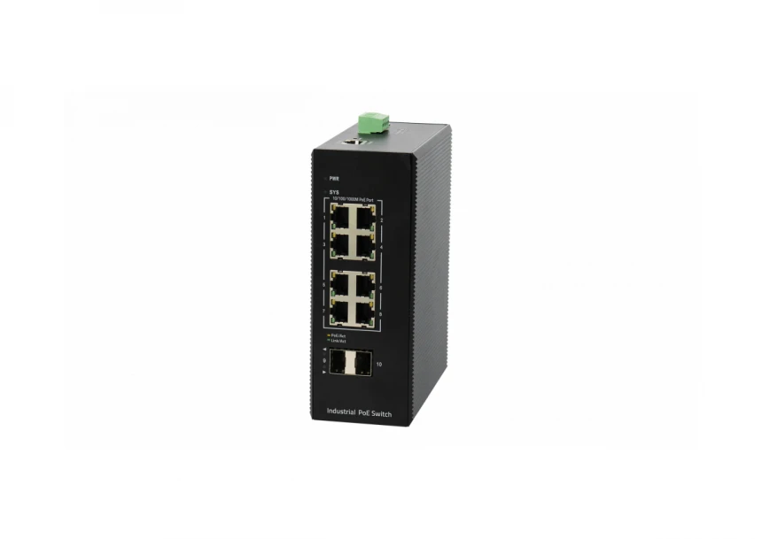 BDCOM IES200-V25-2S8P 8-Port Gigabit PoE+ 2-Port Gigabit SFP L2+ Managed PoE Industrial Switch