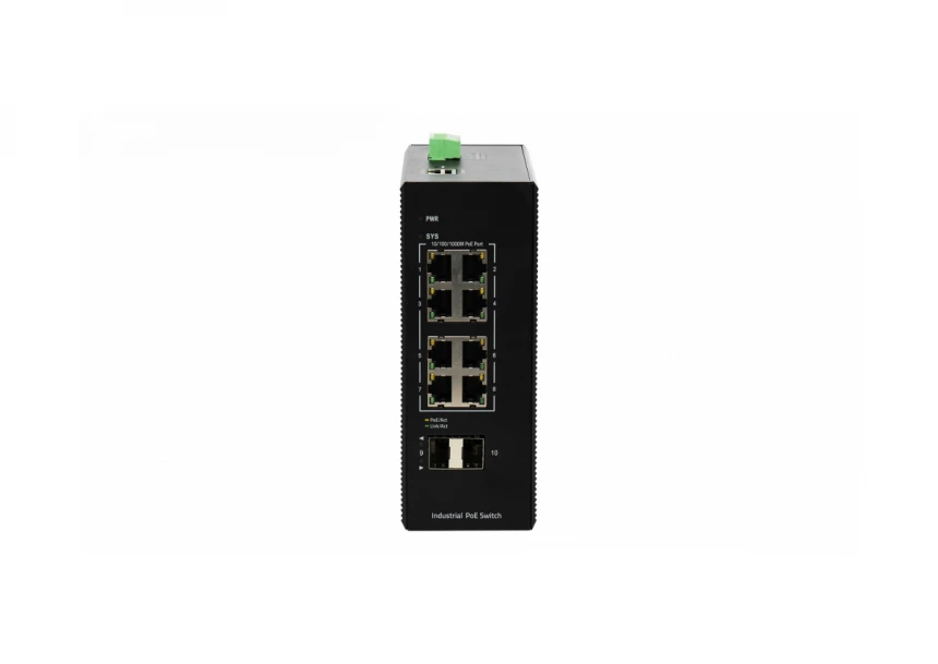 BDCOM IES200-V25-2S8P 8-Port Gigabit PoE+ 2-Port Gigabit SFP L2+ Managed PoE Industrial Switch