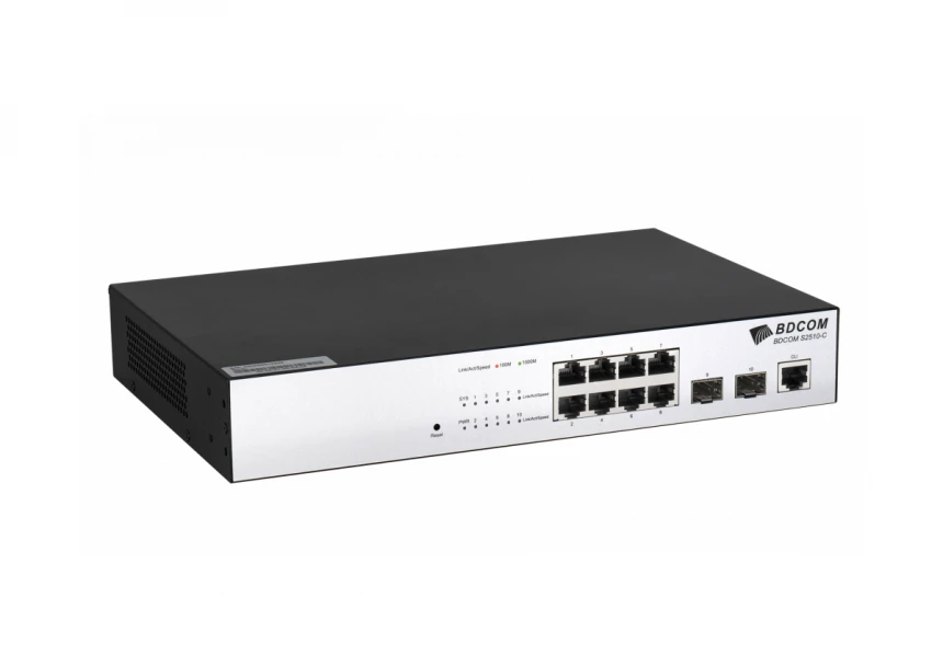 BDCOM S2510-C ,switch 8 x Gigabit RJ45, 2 x Gigabit SFP, L3-lite