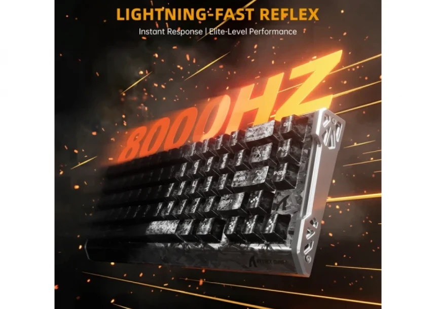 Bežična gaming tastatura Attack Shark R68HE Magnetic Switches/RT/Snap Tap/DKS/MT/TGL/Ink Shade