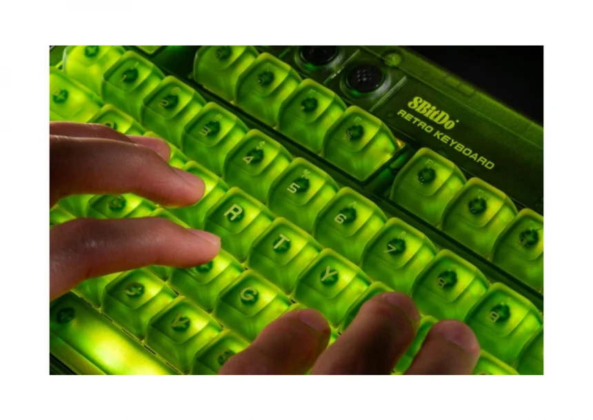 Bežična tastatura 8BitDo Retro 87/mehanička/RGB/XBOX Green + Dual Super Buttons