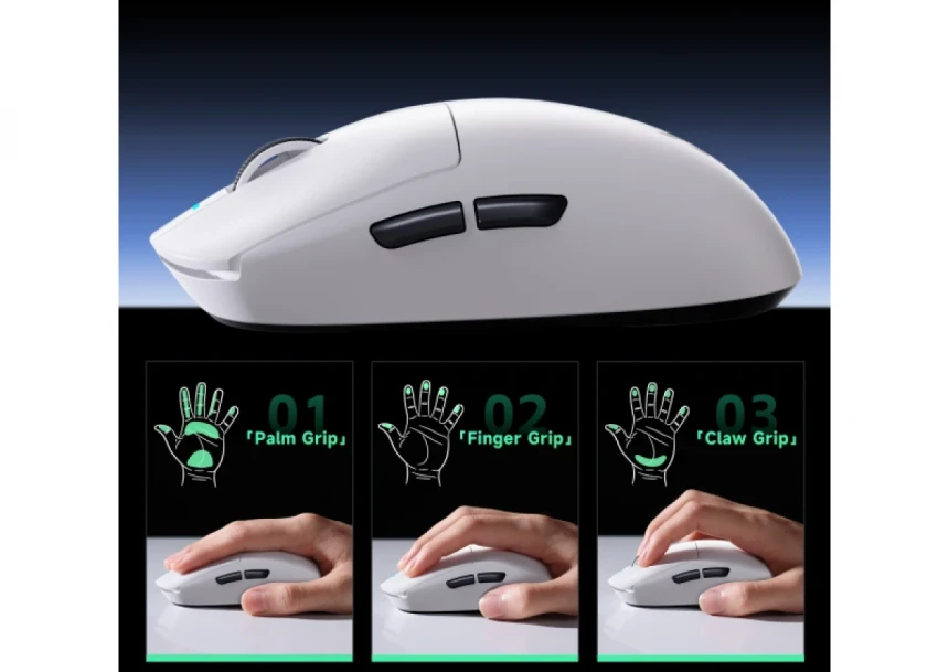 Bežični gaming miš MCHOSE A7 Pro S Lightweight white