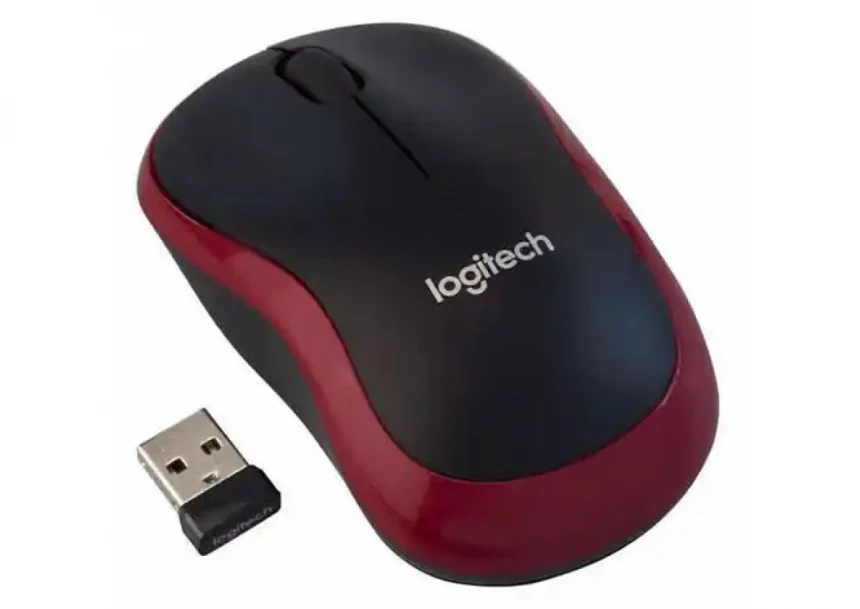 Bežični miš Logitech M185 1000dpi, crveni  optički