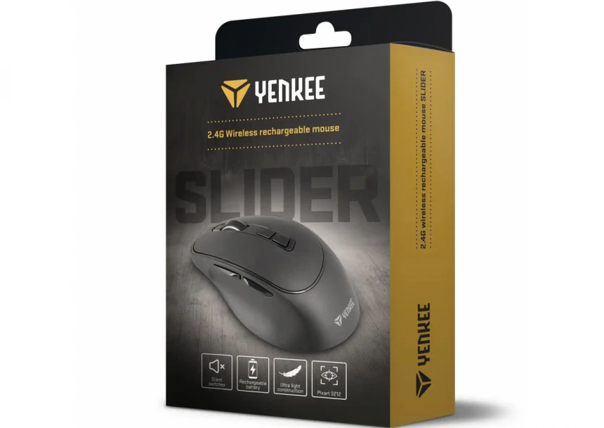 Bežični miš Yenkee YMS 2080GY WL SLIDER crna