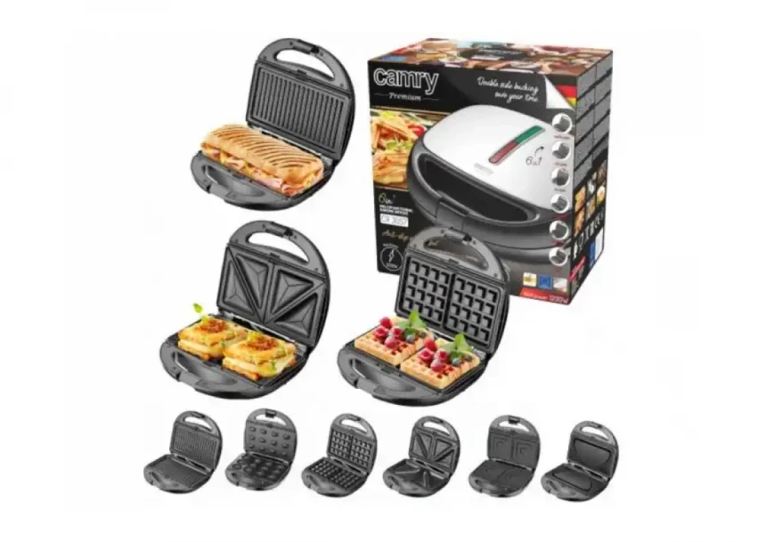 CARMY sendvic toster CR3057 6 u 1 izmenljive ploce 1200w