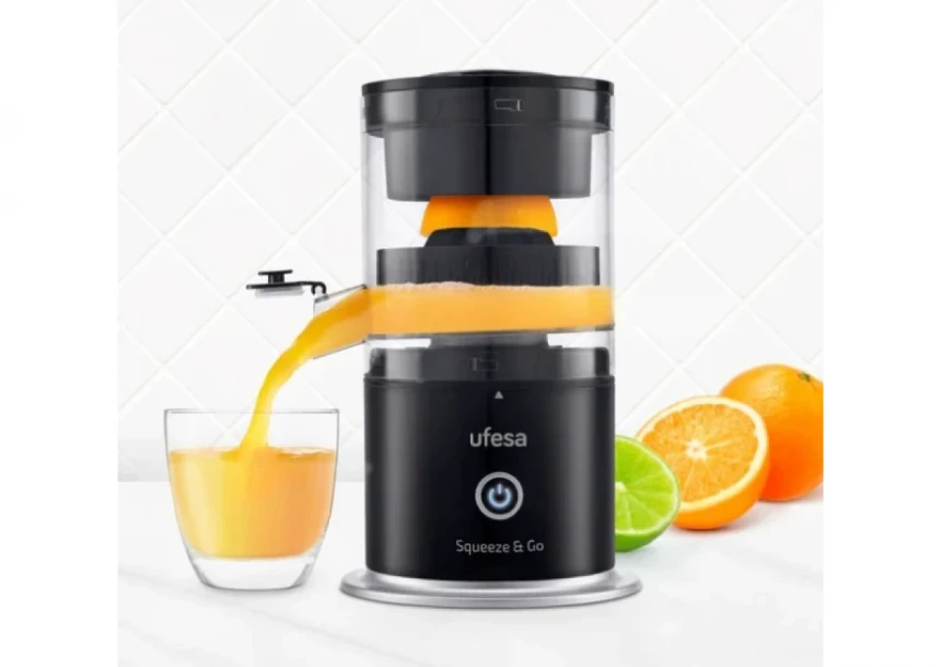 Cediljka za citruse Ufesa Squeeze&Go/punjivi/snaga 45W/crni