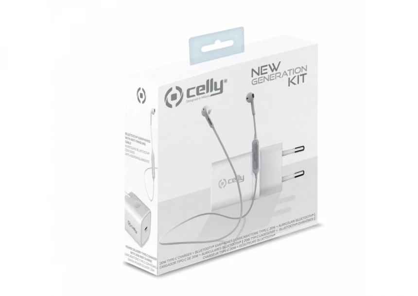 Celly punjač 18W USB-C + bluetooth sluša...