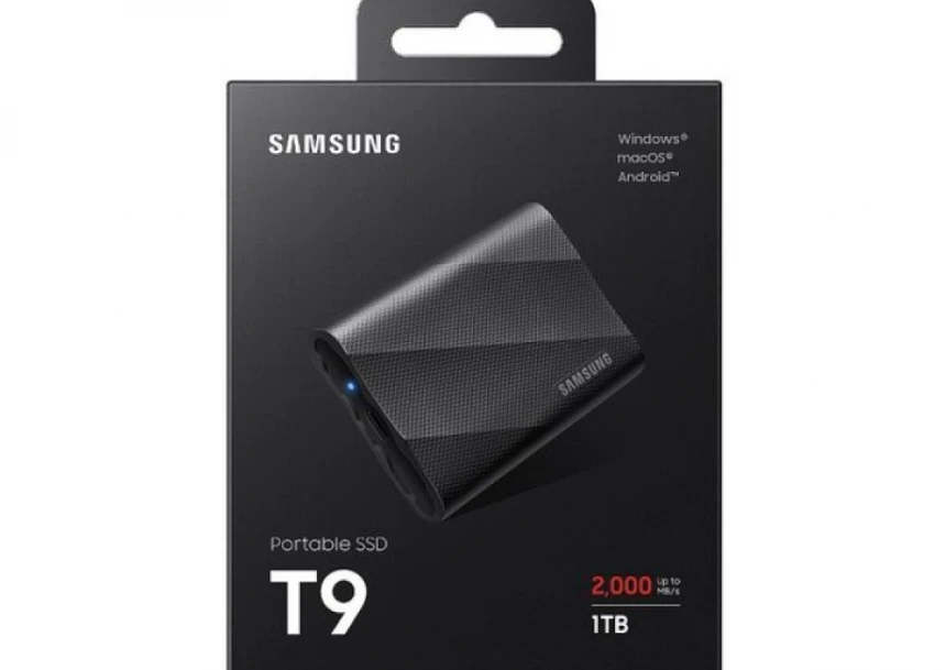 Eksterni SSD 1TB Samsung T9 USB 3.2 Gen2 MU-PG1T0B/EU