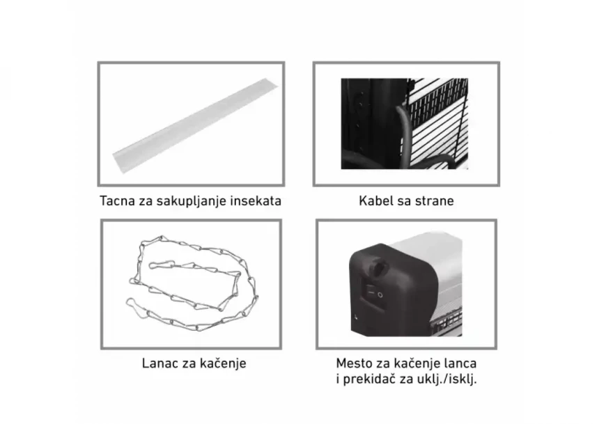 Elektricna zamka za insekte PROSTO sa UV cevima
