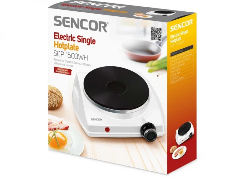 Električni rešo Sencor SCP 1503WH-EUE4/Snaga 1500W/Ringla 18 cm/beli