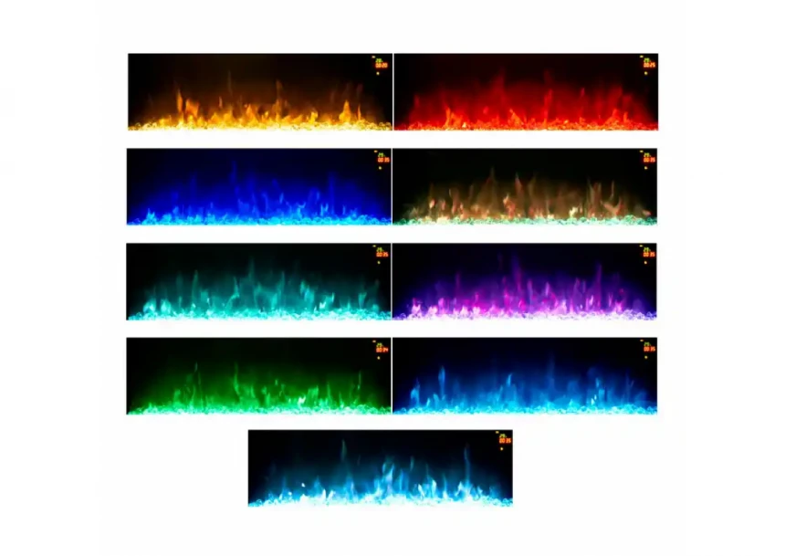 Elektricni ugradni kamin Prosto 60inch/kristal/touch/9 boja/2u1