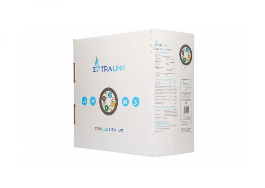 Extralink CAT5e UTP (U/UTP) V2 indoor twisted pair, kotur 305m