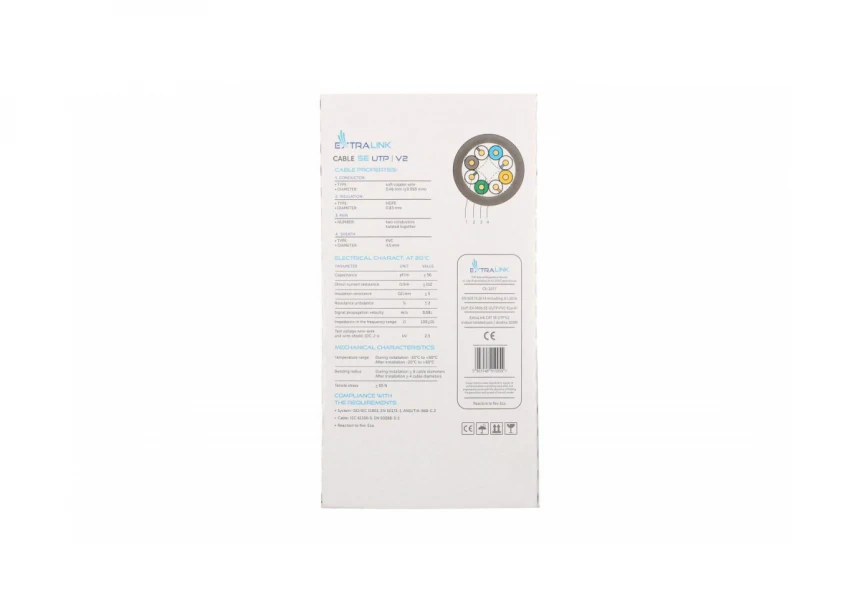 Extralink CAT5e UTP (U/UTP) V2 indoor twisted pair, kotur 305m