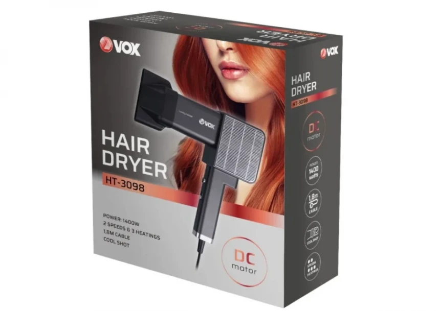 Fen za kosu Vox HT3098/1400W/crna
