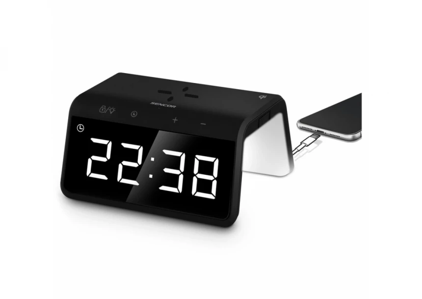 FM radio alarm sa bežičnim punjačem SENCOR SDC 7900 Qi